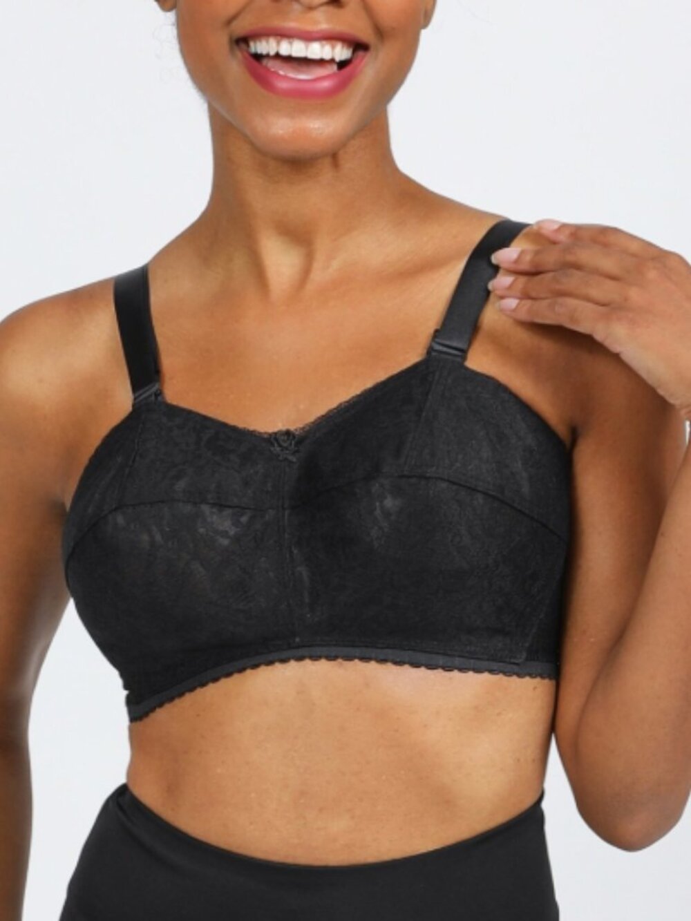 Ardyss Angel Black Lace Bra 34I No Underwire Support Bra New in Package
